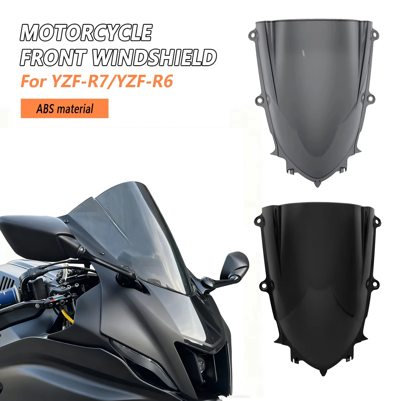 Parabrisas YZF R7 2024 para YAMAHA YZFR6 YZF R6, parabrisas de motocicleta de carreras, Deflector de viento, carenado de alerón de doble burbuja