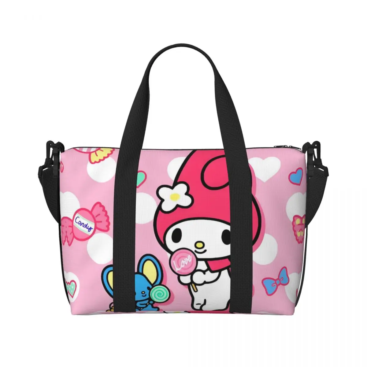 

Custom Melody Cartoon Movie Tote Bag Women Large Capacity Fashion Film Beach Gym Travel Bags