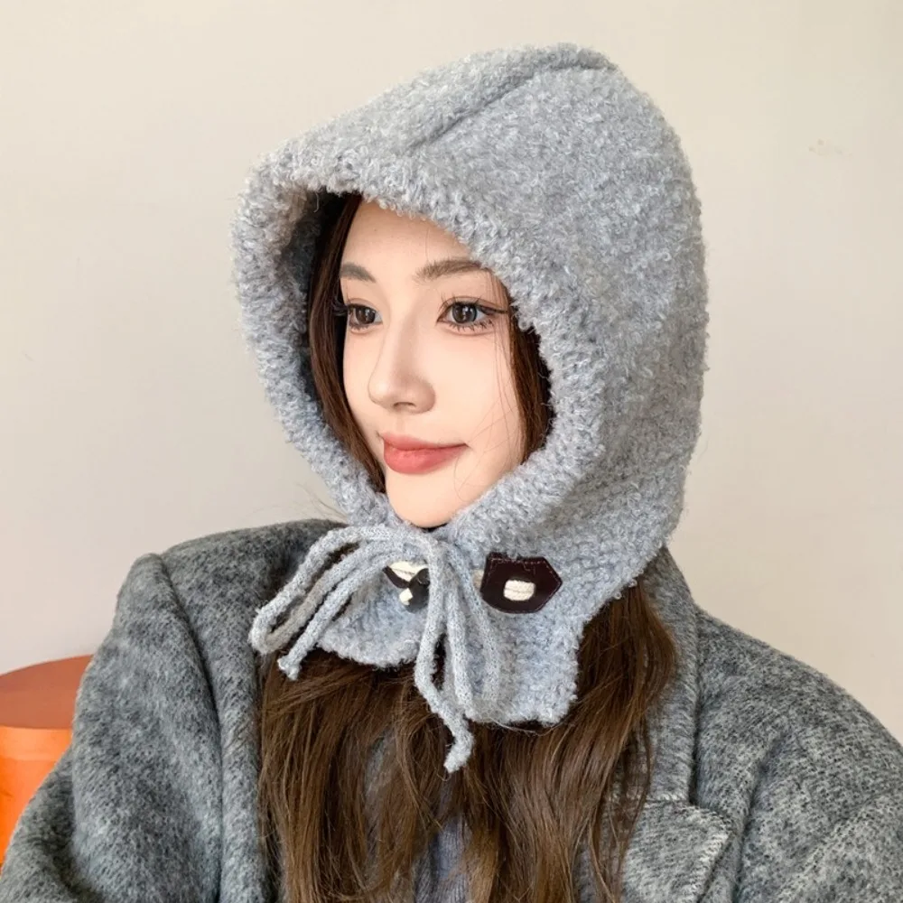 Новая Корейская зимняя шапка, рождественский подарок, женские плюшевые шапки для девушек, утепленная уличная дорожная шапка с защитой ушей