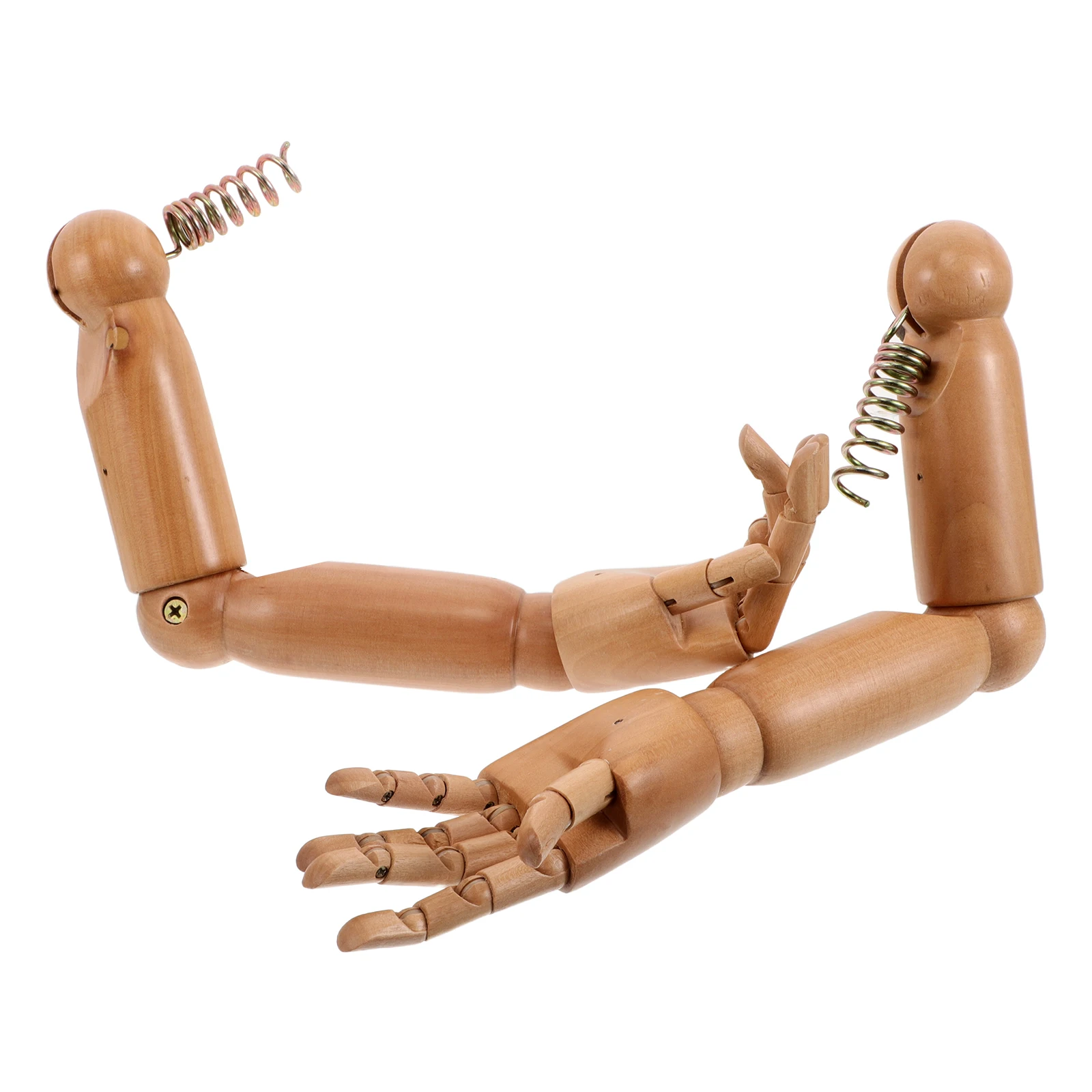 

1Pair Bionic Wooden Mannequin Arm Flexible Joints Replacement Part for Photography Display Art Teaching Tool Wood Hand
