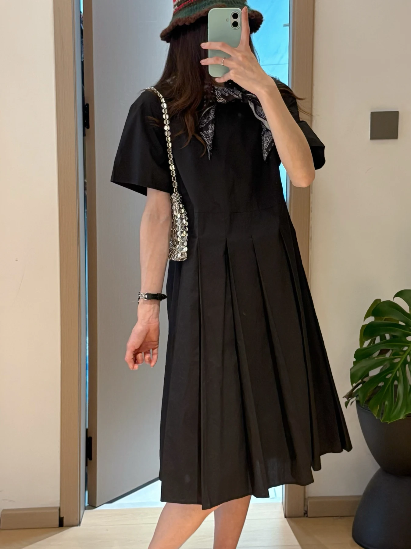 

Classic Rose25 Summer Pleated High Waist Slimming Beautiful Simple Elegant Dress Korean Style A-Line Skirt Commute Pure Color