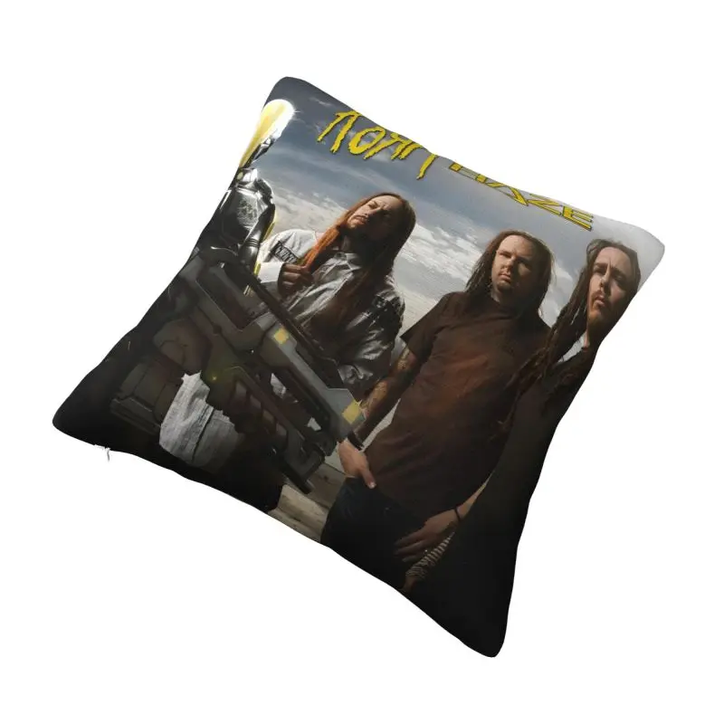 Custom Korns Heavy Metal Music Hard Rock Roll Cushion Cover Band Soft Nordic Throw Pillow