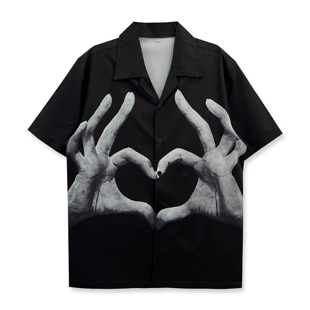 

Dark Icon Funny Printed Vintage Street Men's Shirt 2024 New Arrival Summer Shirts for Man Male Top