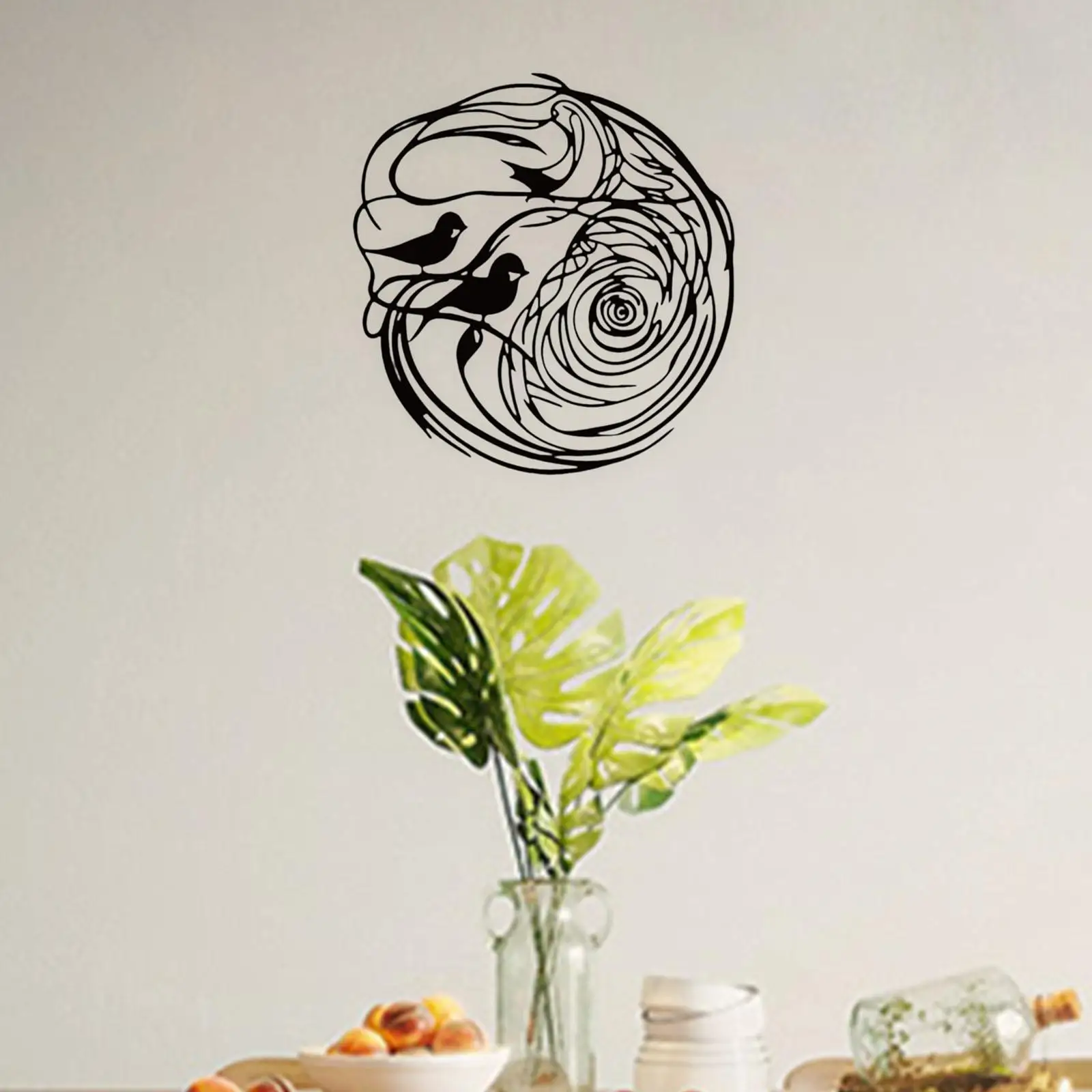 Metal Bird Wall Decoration Wall Bird Silhouette Iron Wall Art Wall Decor for Balcony Entryway Farmhouse Room Kitchen