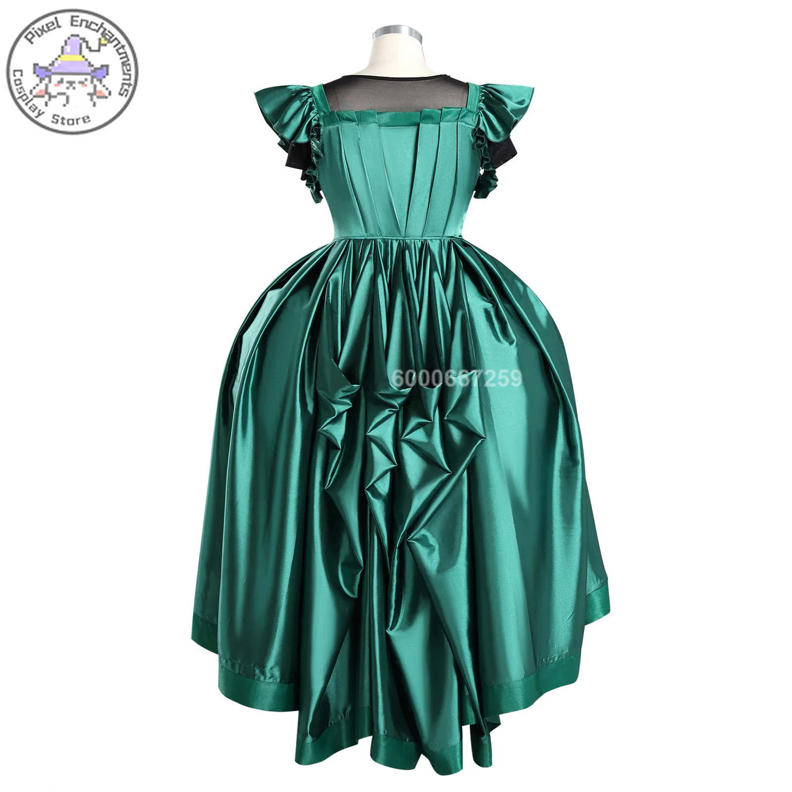 Beliebtes Film-Cosplay-Kostüm, Anime Agnes, Rollenspiel, grünes Abendkleid, komplettes Set für Frauen, Comic Con, Halloween-Party-Anzüge
