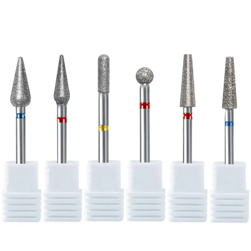 1/2/4PCS Inverted Cone Russian Cuticle Bit 2.5*2.5mm Nail Drill Bits Electric Manicure Drill Rotary Burr Nails