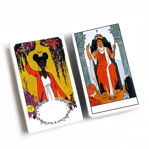 Tarot Deck English Version Tarot Card Deck Board Game Fate Divination For Women Girls Playing Board Deck Halloween and Christmas