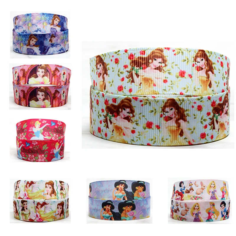 Disney 5yards Frozen Printed Cartoon Ribbons 25MM 38MM Handmade Bow Listons