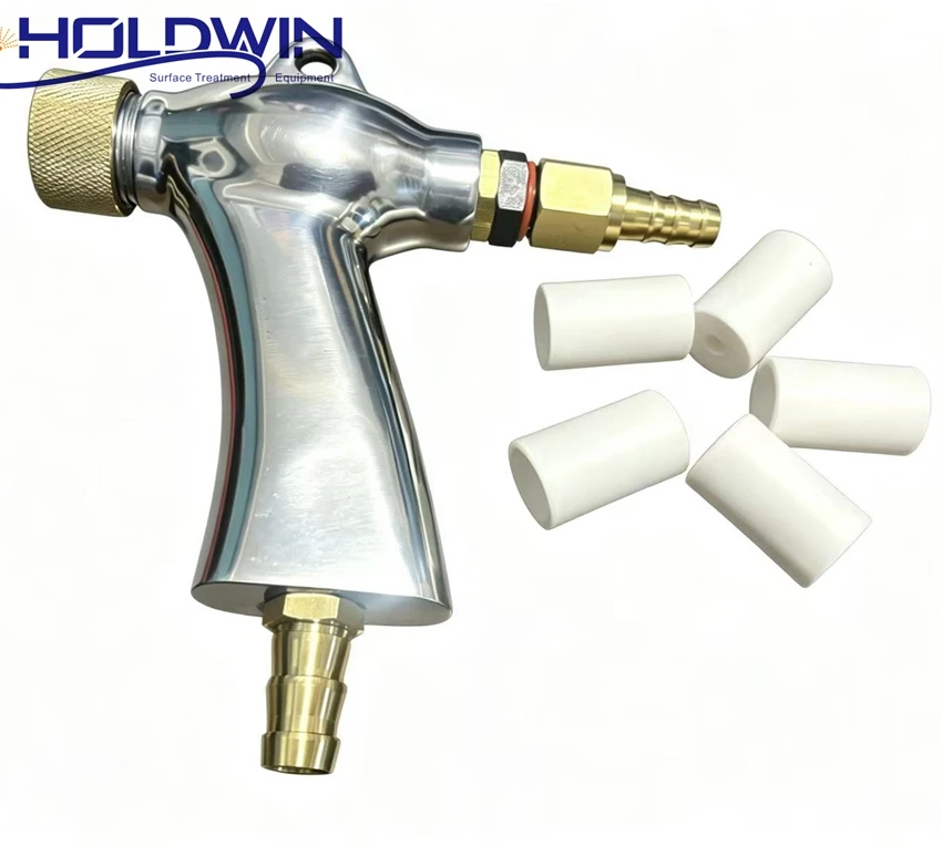 New Arrival HOLDWIN Air Sandblaster Gun Sand Spray Sand Blast Gun with  5pcs 6mm Ceramic Blasting Nozzle