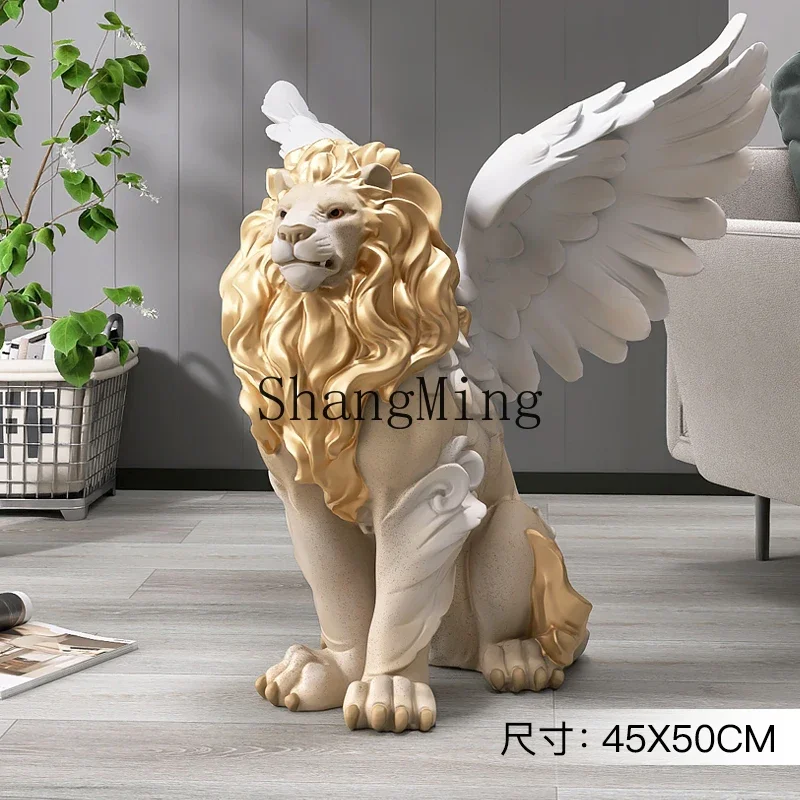 CLL Light Luxury Large Lion Living Room Floor-to-ceiling Ornament Office Sculpture Decoration Opening Housewarming Gift