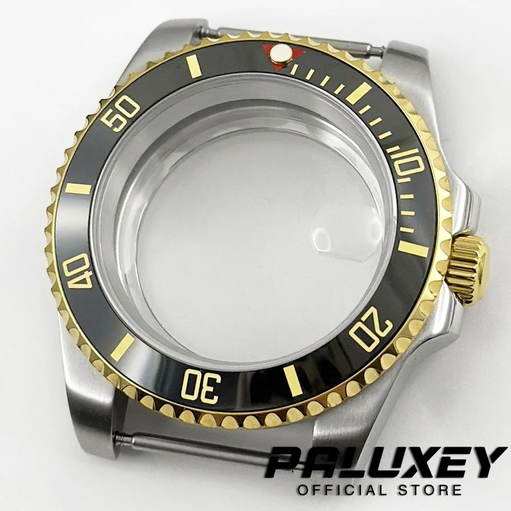 

NH35 40mm SUB Case Gold Slver Watch Accessory Case Sapphire Glass for NH34 NH35 NH36 NH38 NH39 NH70 ETA2824 Movement 28.5mm Dial