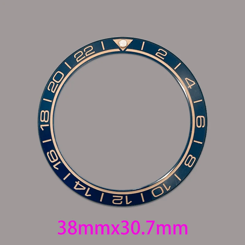 38mm Incline Ceramics Bezel Insert Ring Fits SKX007 SKX009 SRPD GMT SUB Seahorse Series Watch Case Bezel Ring Fit 40mm Case