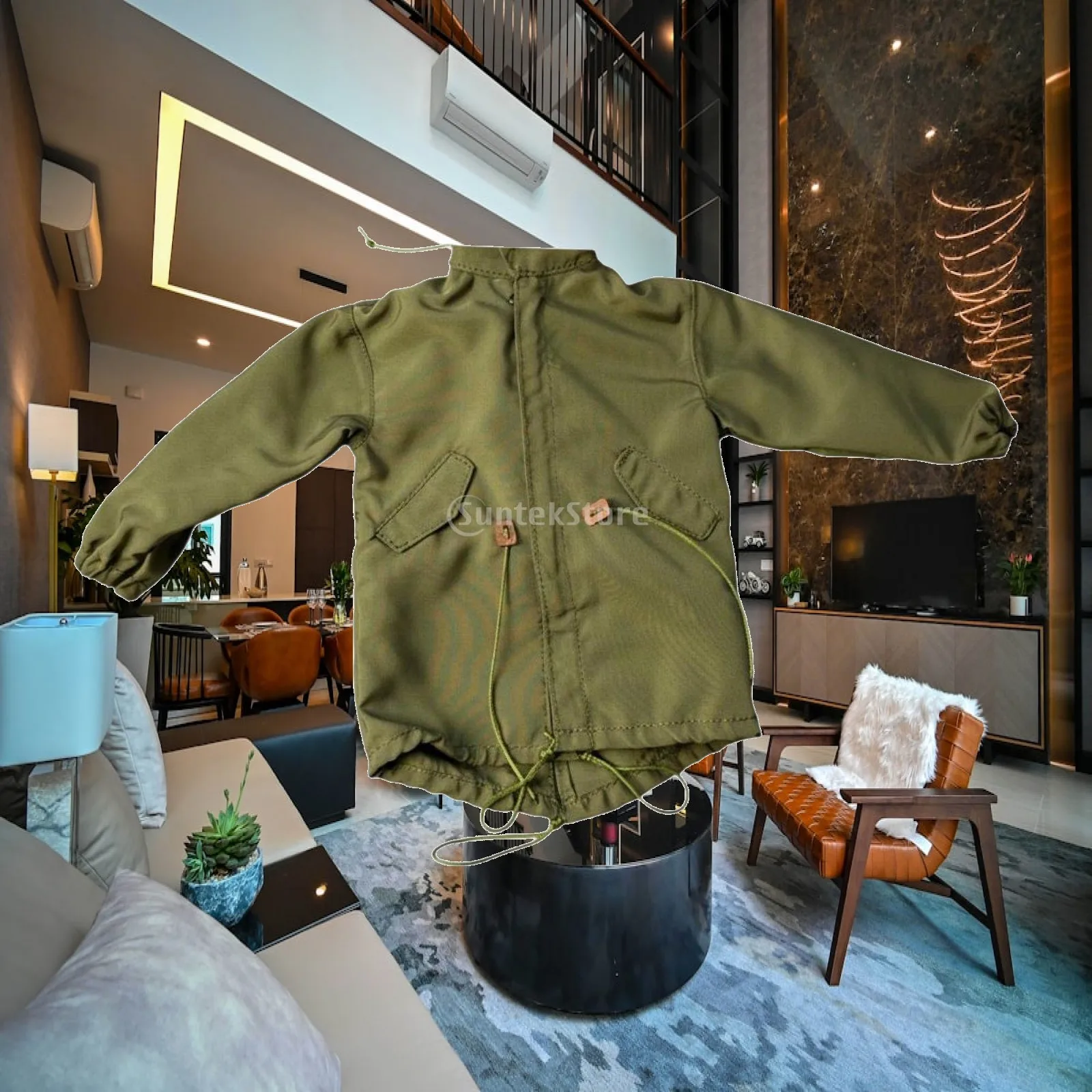 Versatile Doll Windbreaker Women Jacket Cotton Loose Fit with Zipper Pockets for 12 Inch Action Figure BJD
