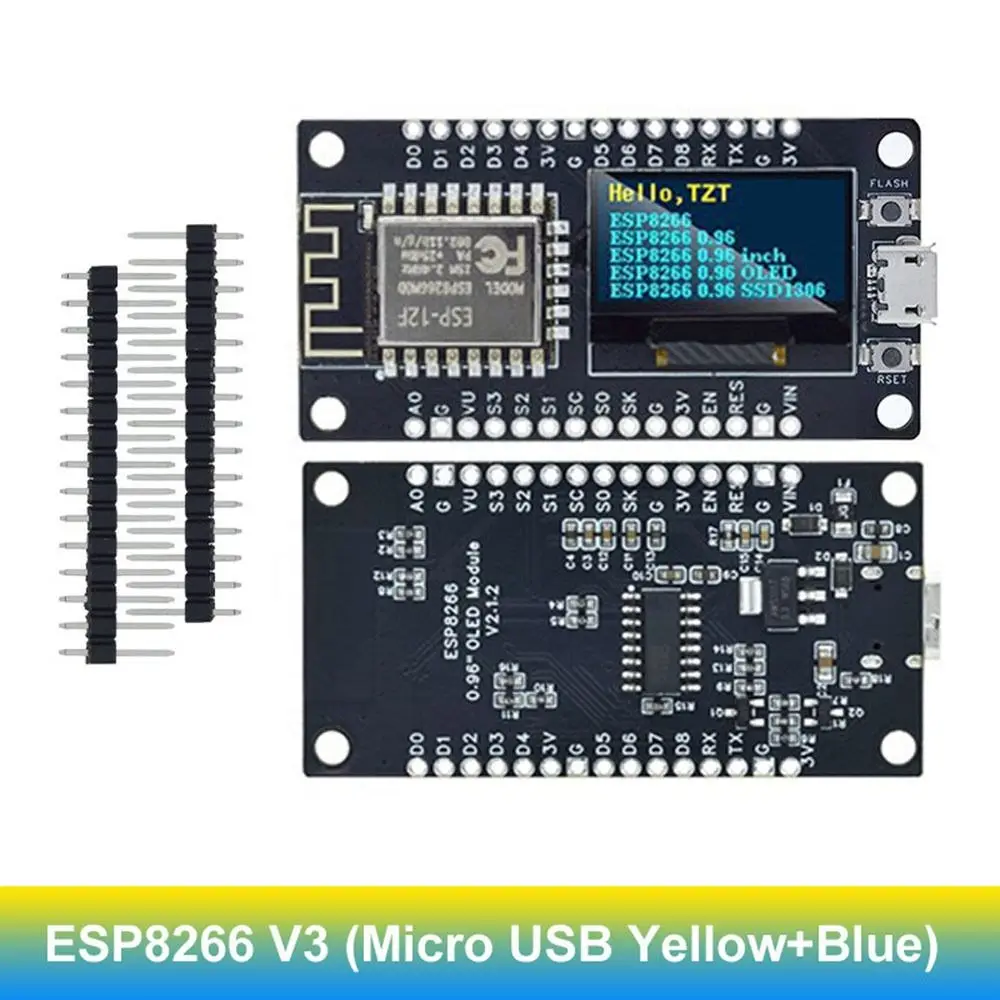 НОВАЯ 0,96-дюймовая плата ESP8266 OLED CH340, плата OLED-дисплея, модуль дисплея NodeMCU, встроенные системы