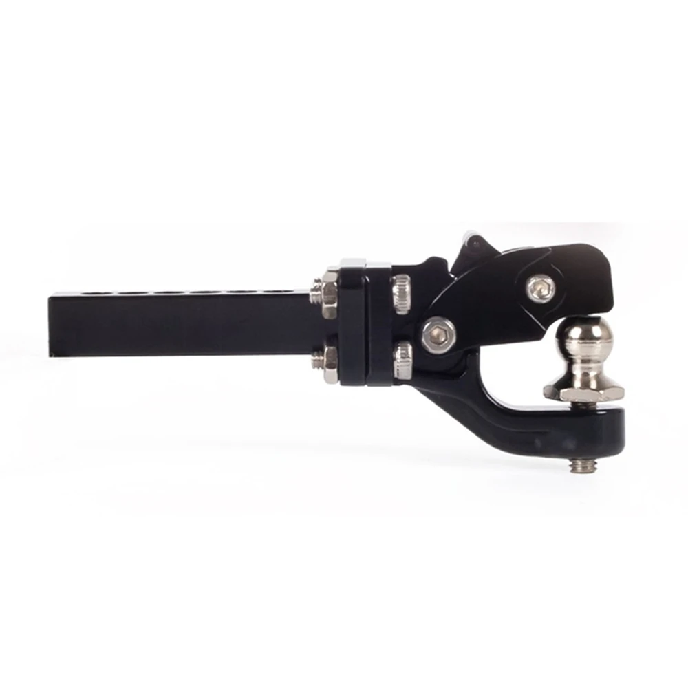 【STOCK】CNC Metal Trailer Tow Hook Drop Hitch for 1/10 RC Crawler Car TRX4 SCX10 90046 Upgrade Parts,Black