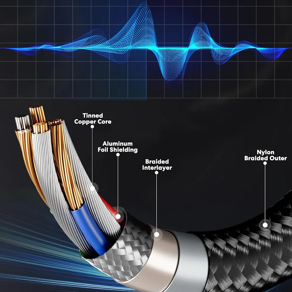 Cable XLR a doble 6.35mm balanceado, cable de micrófono con divisor en Y de 1/4 TS a XLR hembra para grabadora de voz, amplificador, mezclador, consola de sonido, altavoz