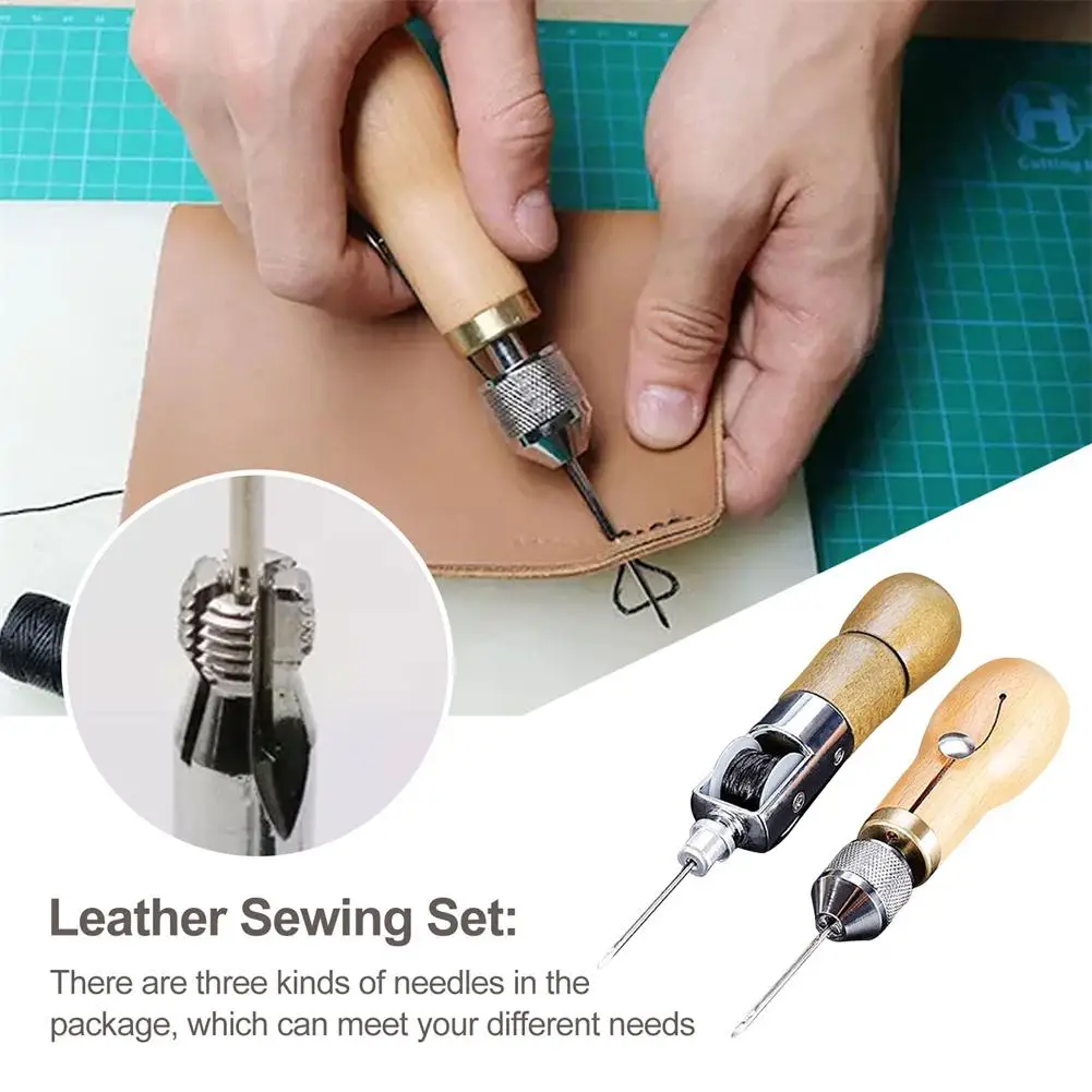 Leather Hand Sewer Sewing Machine DIY Cow Leather Carving Leather Art Tool Leather Goods Diamond Cutting Hand Sewing Machine