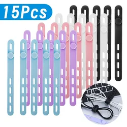 Cable Organizer Reusable Silicone Cable Ties Desk Winder Wire Organizer Management Clip for Earphone USB Cable Mouse Home Office