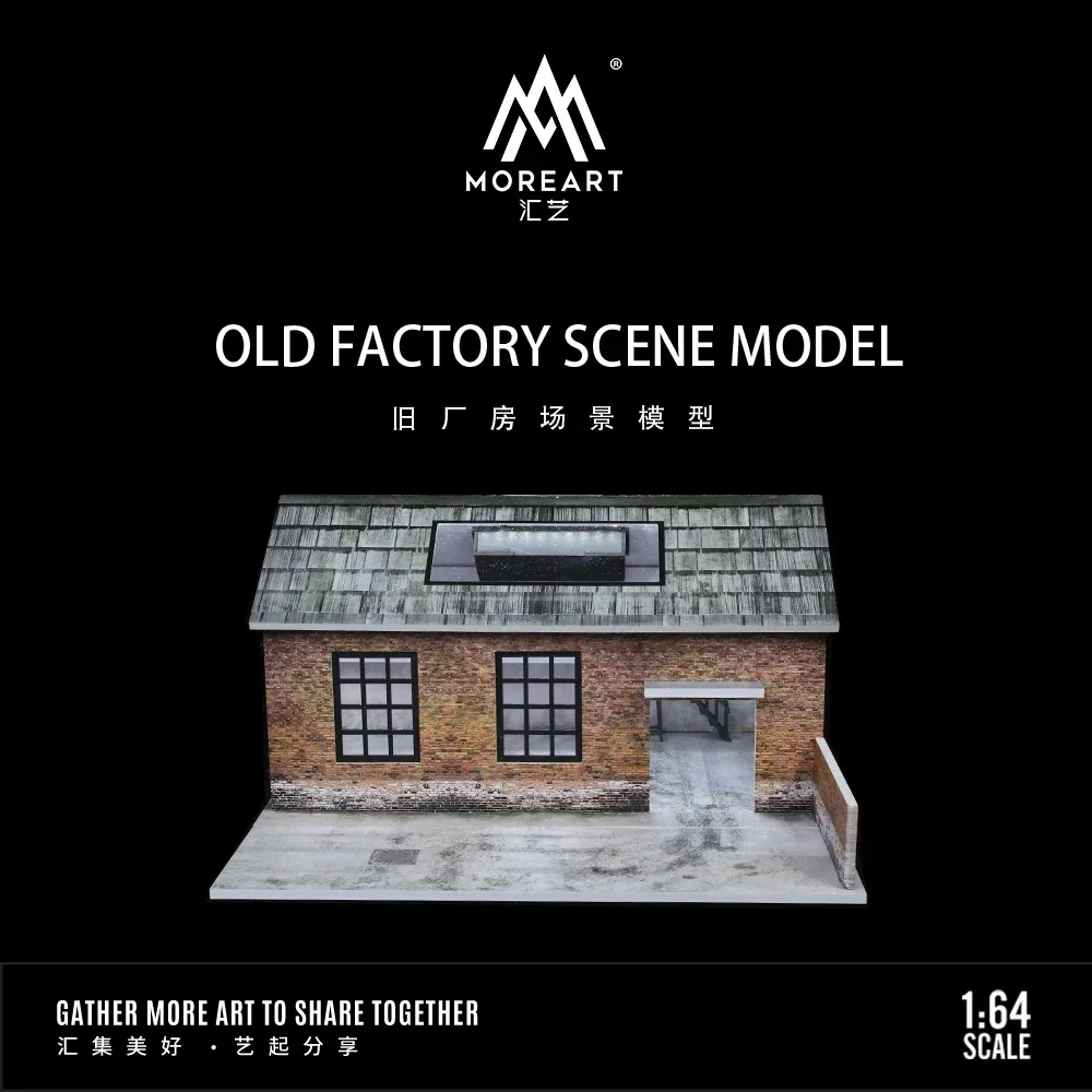 x-t-more-art-diorama-di-parcheggio-in-scala-1-64-diorama-con-illuminazione-di-vecchia-fabbrica-per-esposizione-collezione-e-regalo