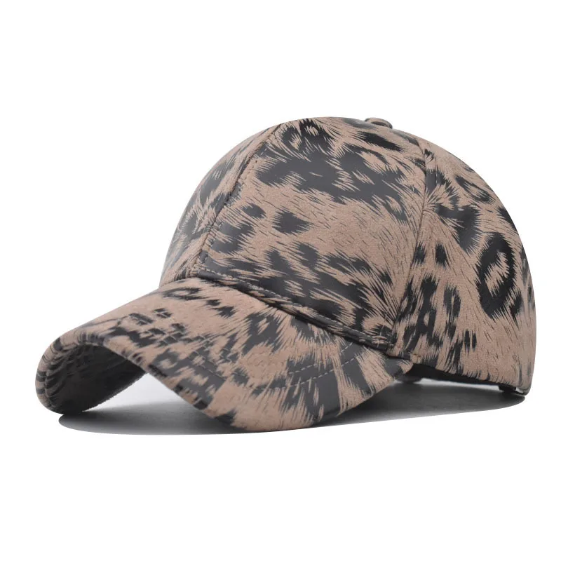 

Spring Summer New Korean Style Large Baseball Cap For Men And Women Cotton Sun Leopard Print Hat