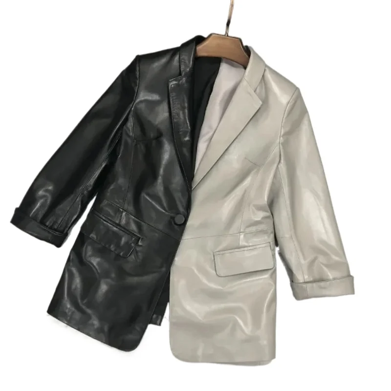 Genuino pelle di pecora giacche di pelle da donna primavera autunno 2024 cappotto di pelle reale abito femminile giacca Mujer Chaqueta Zjt2503