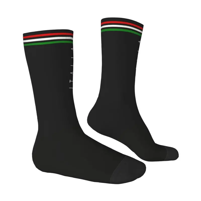 Custom Cool Italy Flag Socks Women Men Warm 3D Print Italy Qatar Sports Basketball Socks