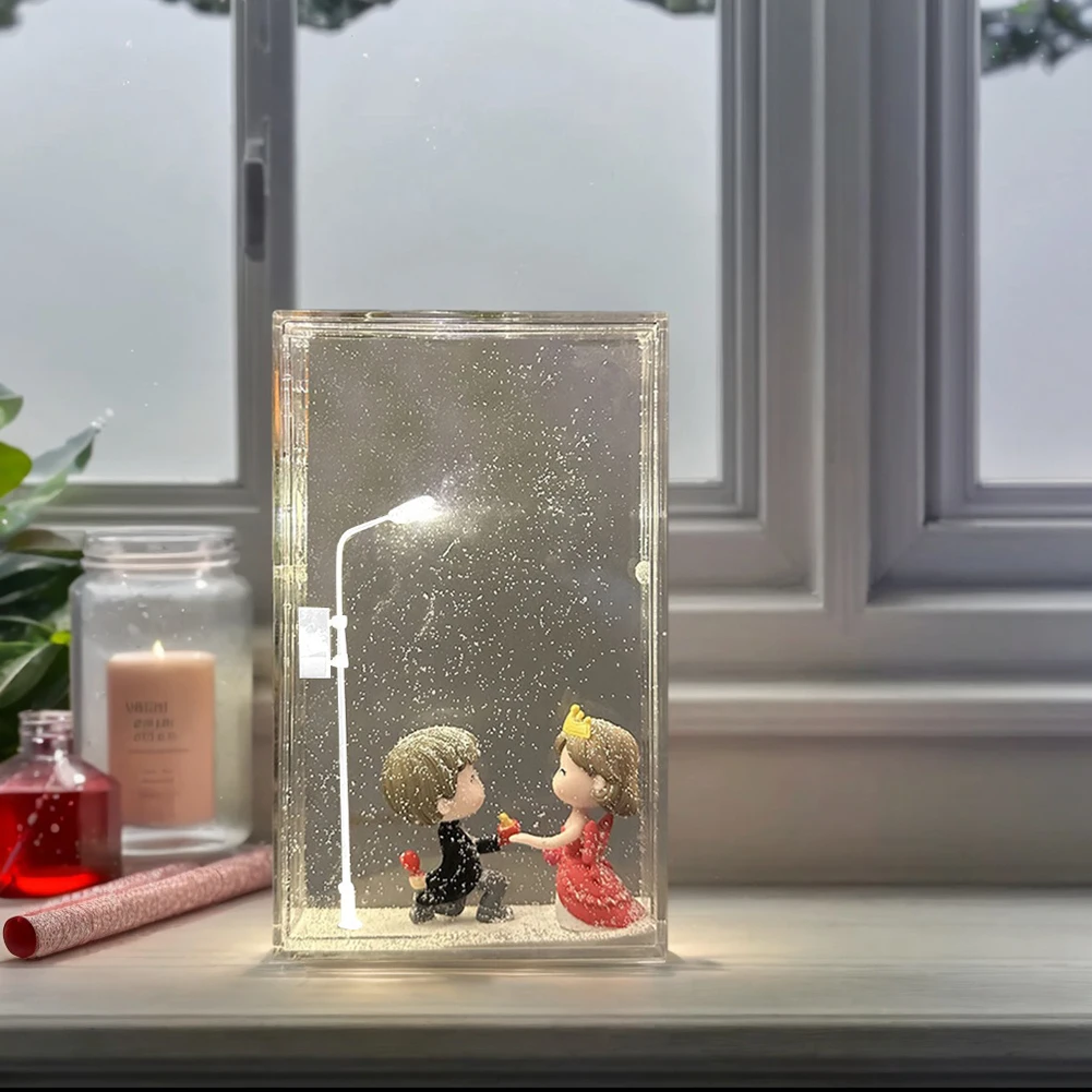 Xiaomi Mijia مشهد الثلج ضوء الشارع المتدفق القنب ليلة ضوء محاكاة اليدوية DIY المواد حزمة عيد الميلاد الإبداعية هدية