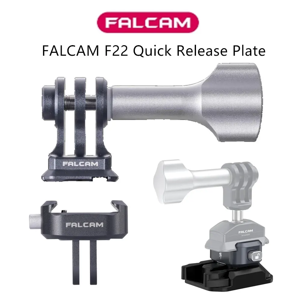 FALCAM F22 Quick Release Plate / Quick Release Base/ Ballhead/Clip for Gopro 12 11 10 9 8 7 6 5 4 3 Action Camera