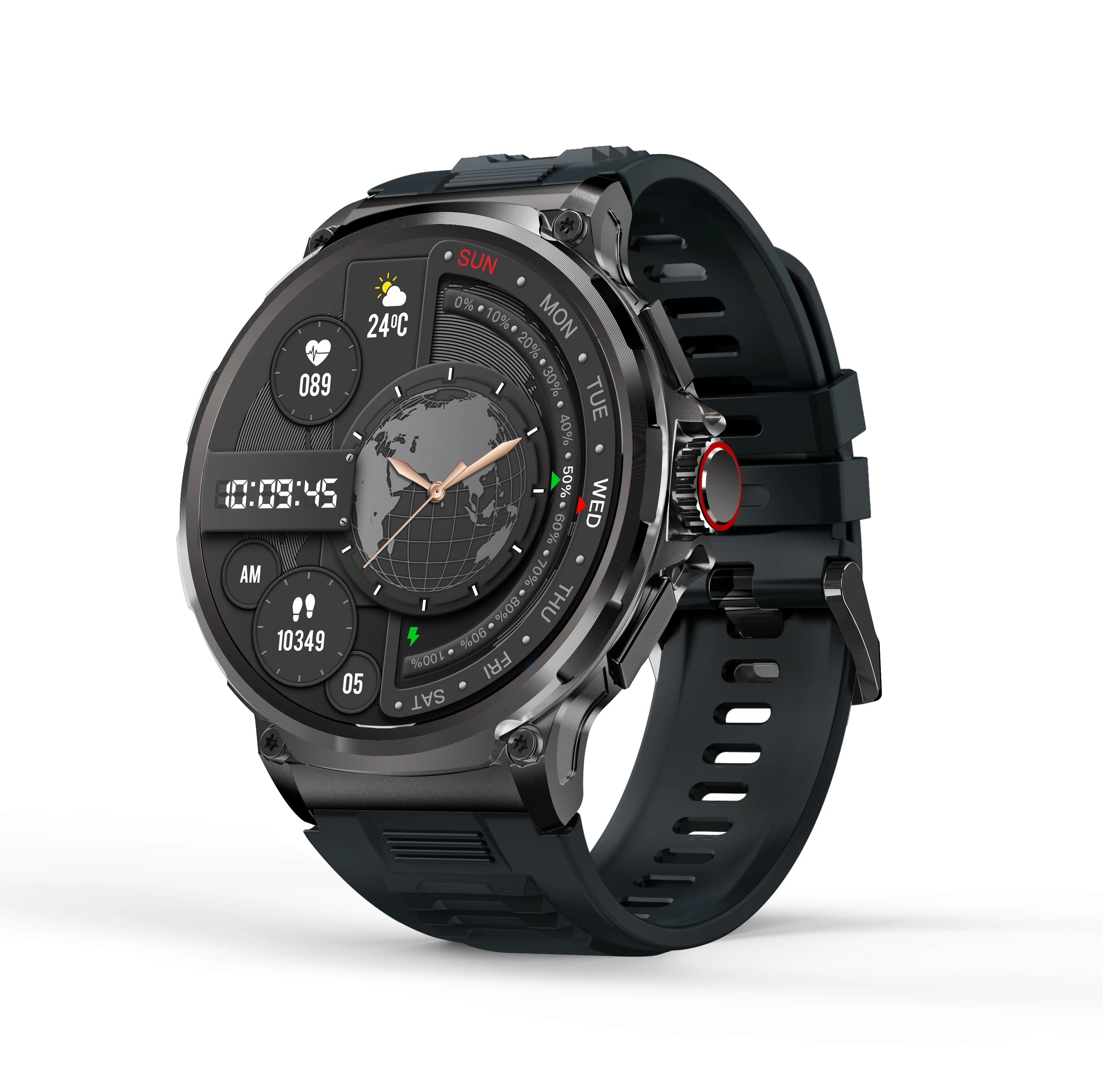 

V69 Smartwatch BT Call 1.85 Inch HD Screen 400+ Watch Faces 710mAh Big Battery Waterproof Sport Smart Watch for Men