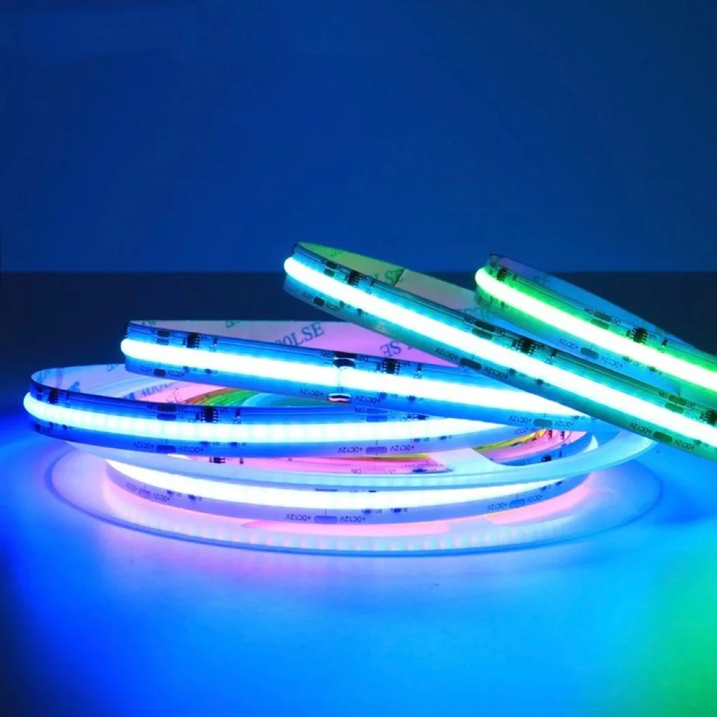

24V RGBIC Addressable COB LED Strip WIFI/Bluetooth/Remote High Density 420Leds/m 1m 2m 3m 4m 5m COB Led Light For Room Decor
