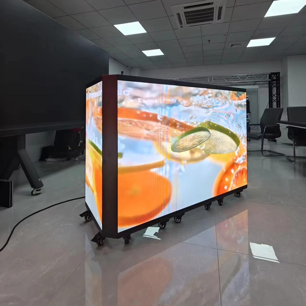 Factory Six-Fold LED DJ Booth Display, Portable Table Facade Screen for Nightclub & Music Events