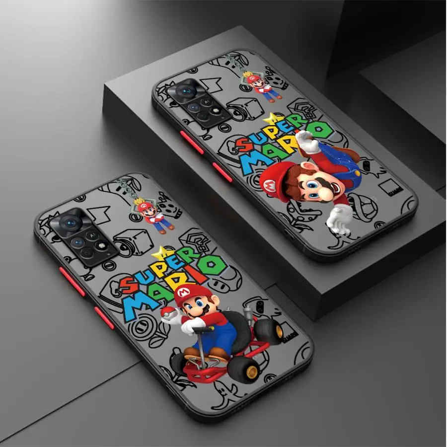 Cartoon Anime M-Marios Bros Case for Xiaomi Redmi Note 13 Pro Plus 11 10 12 9S 12S 12C 9 K40 10C A1 Plus 13C Shell Phone Cover