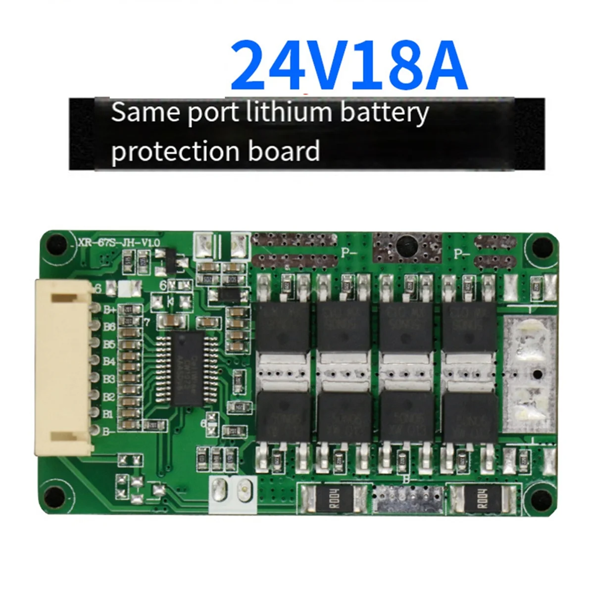 BMS 7S 24V15A Same Port Lithium Battery Charging Protection Board Overcurrent/Voltage/Discharge Short Circuit