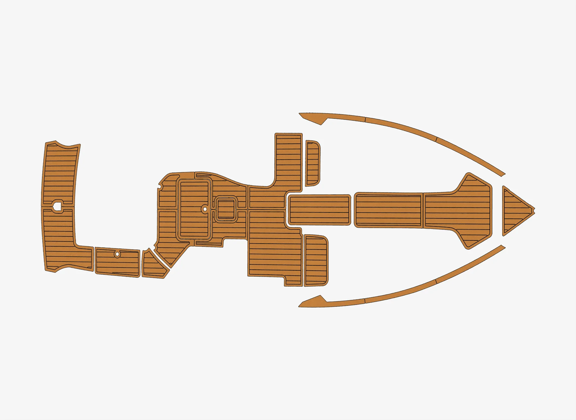 

2009-2014 Cobalt 276 1/4 дюйма, 6 мм, пена EVA, нескользящий морской коврик из тикового дерева, настил из ПВХ, оздоровительный ковер, морской пол