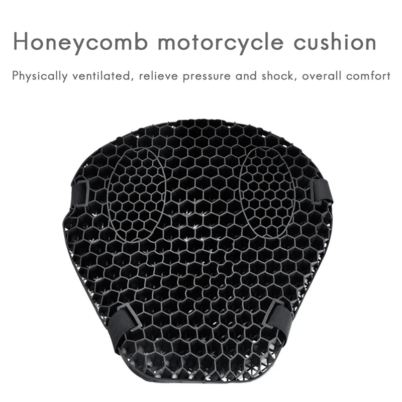 2X Motorcycle Honeycomb Style Universal Cushion Seat Shock Absorption Seat Accessories