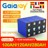 Gaiaray LiFePO4 EVE Grade A 3.2V 100AH 120AH 280AH Battery Lithium Iron Phospha For 12V 24V 4S E-scooter RV Solar Energy Stora
