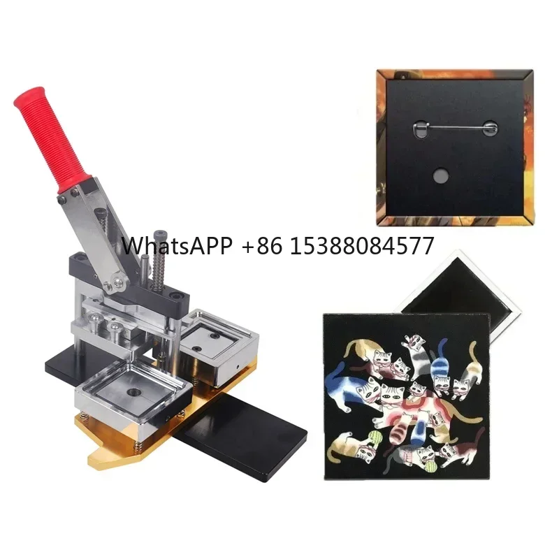Semi 50*50MM and 63.5*63.5MM Automatic Square Fridge Magnet Maker Making Machine Kit with Materials