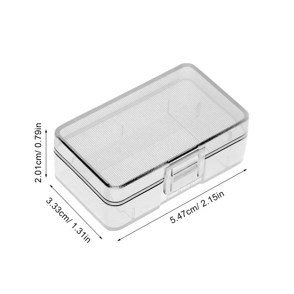 Premium PP Plastic Battery Storage Box Transparent Lid Compact Lightweight Organizer for 9V Batteries Short Circuit Protection