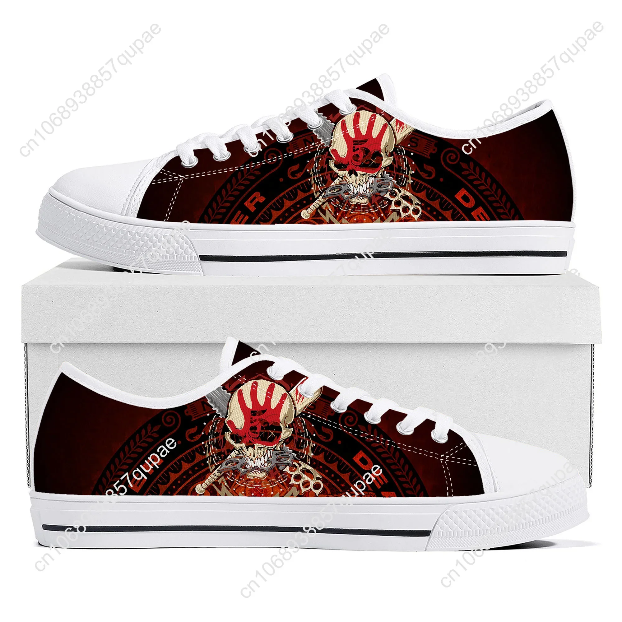 Five Finger Death Punch Band Low Top High Quality Sneakers Mens Womens Teenager Canvas Sneaker Casual Couple Shoes Custom Shoe