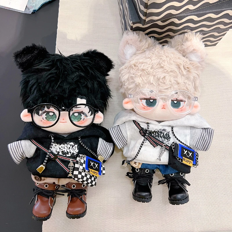 Handmade 6pc Dark Dawn Doll Clothes 20/ 15cm No Attribute Hooded Sweater Shorts Boots Small Bag Outfits Gift No Doll