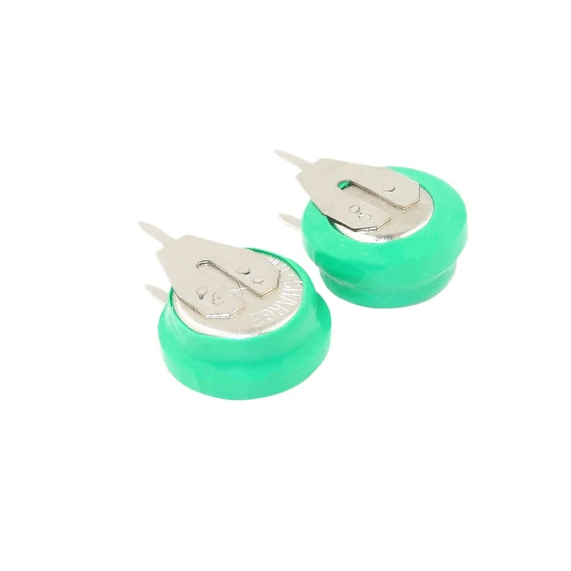 20PCS 1.2V 80mAh Ni-MH Replaceable Batteries Coin Cell with Solder Pins Rechargeable Button Cell Battery for Electric Toys