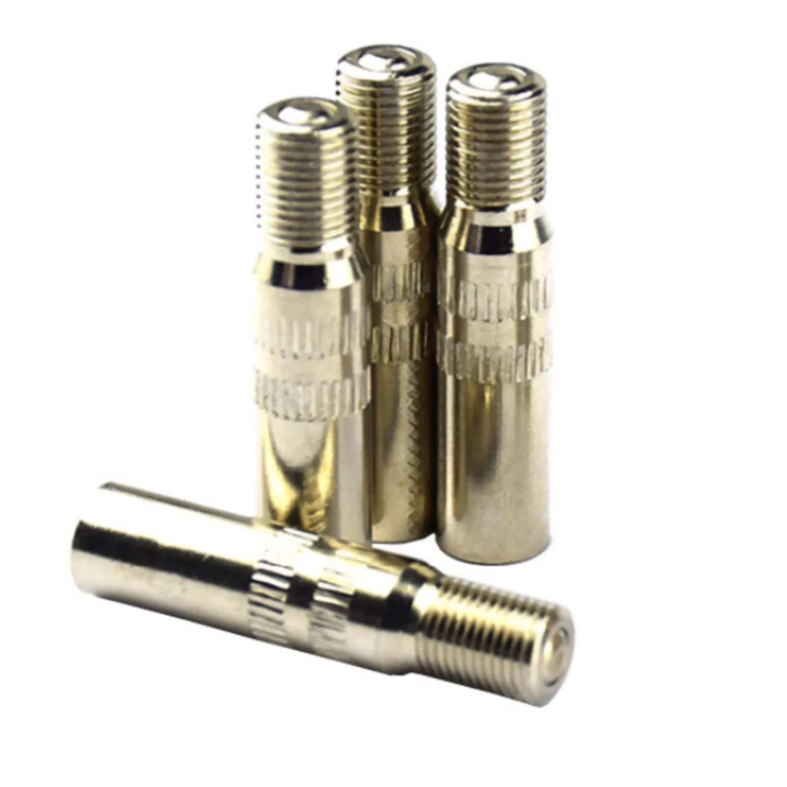 

4Pcs 125mm 39mm Screw-on Valve Cap Stem Extension Wheel Tire Cap Extender Adapter for Auto Car Truck Chrome Plated Brass