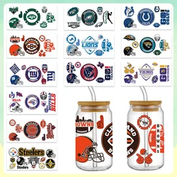 16oz 3D UV DTF Wraps Transfer Sticker DIY Waterproof Wrap Transfers Decals For Coffee Cup Beer Glasses Mug Sports