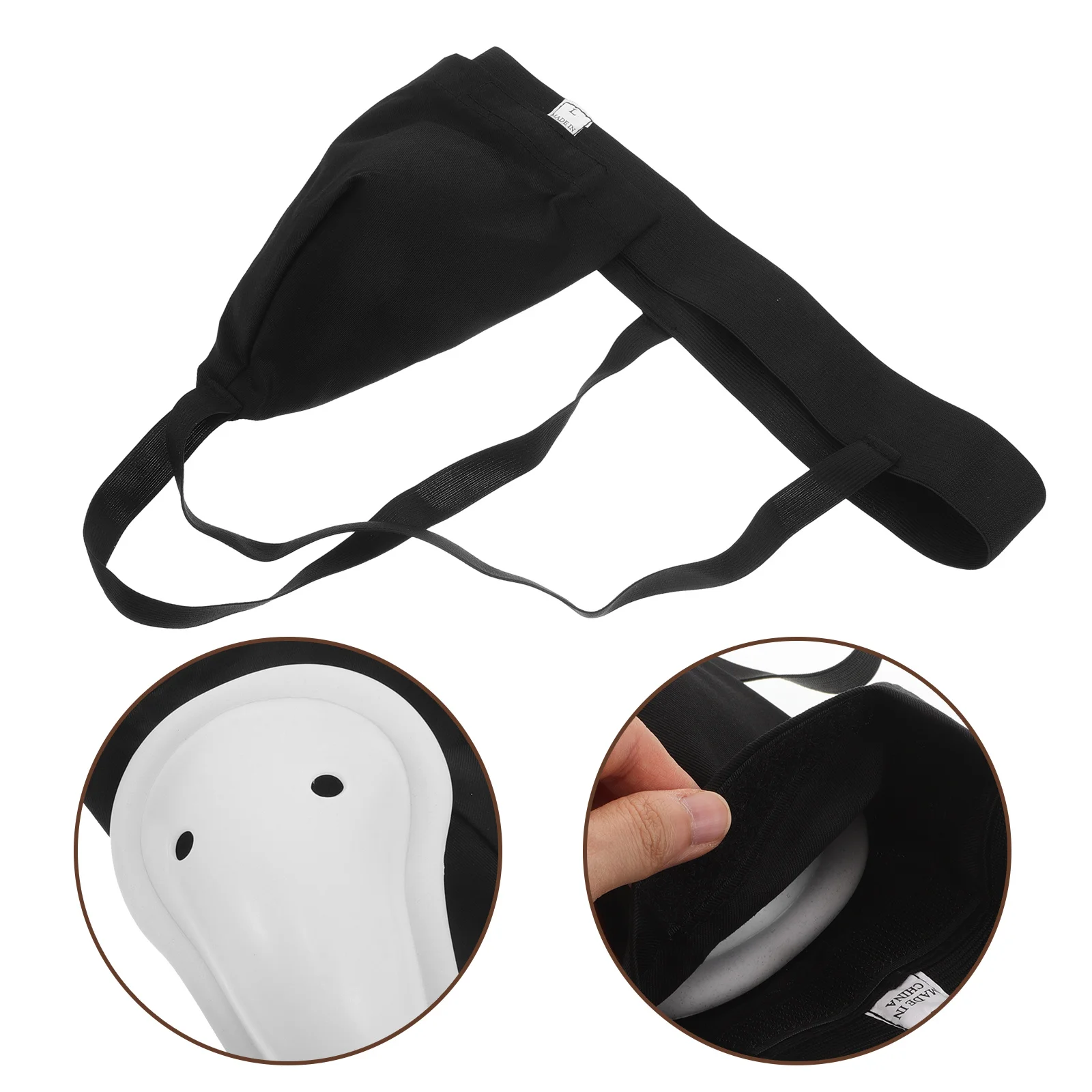 

1Set Athletic Groin Guard Mma Boxing Groin Protector Mens Elastic Sports Cup Protector Quick-Dry Football Hockey Size L