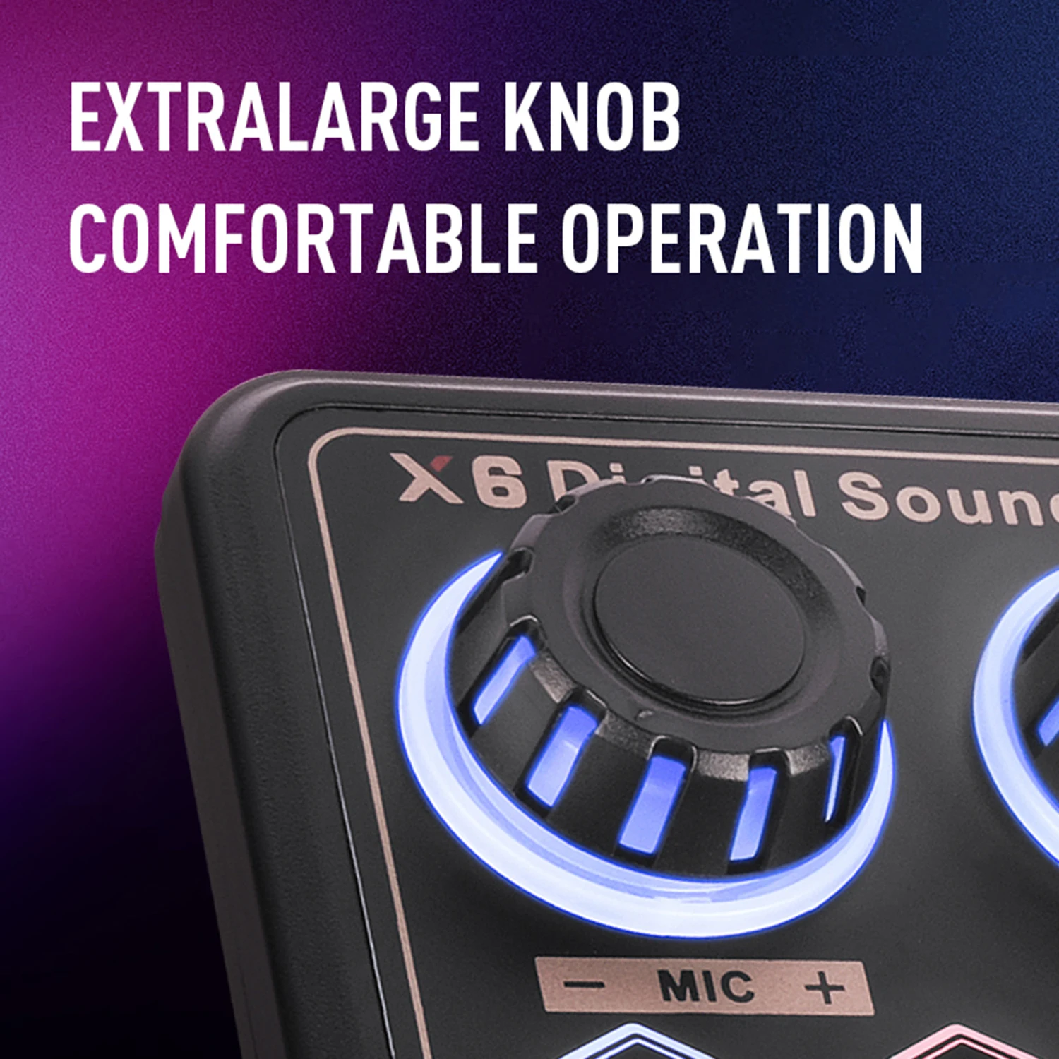 GAX-X6 بطاقة الصوت الحية المزدوجة الهاتف المحمول المباشر الكمبيوتر USB بطاقة الصوت الخارجية شبكة k أغنية مرساة الصوت