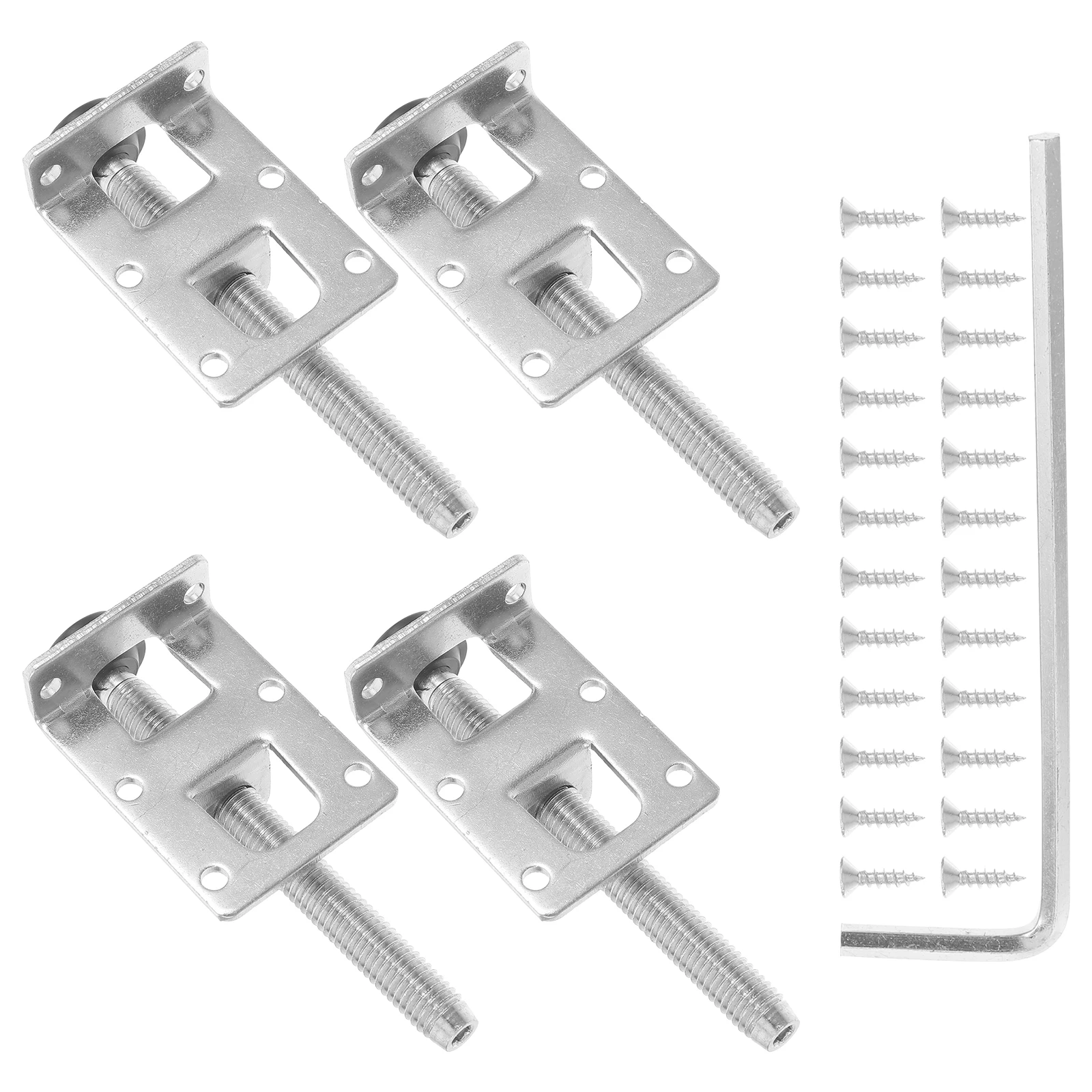 1 set 10 Adjustable Furniture Feet Leveling Heavy Duty Metal Screws 10cm Black Table Cabinet Workbench Riser Spanner