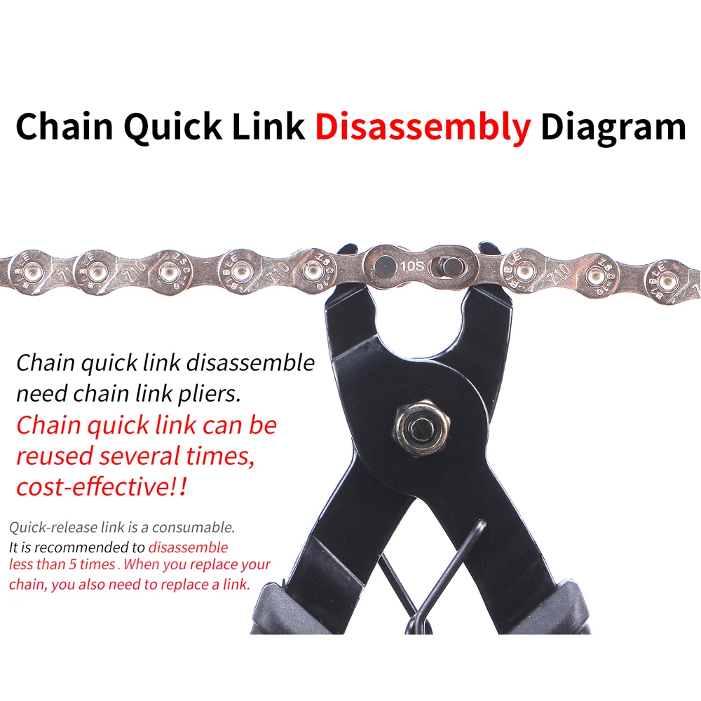 RISK 5Pairs Bike Chain Quick Link Connector Lock Set MTB Road Bicycle Power Chain Quick Release Buckle for 6 7 8 9 10 11 Speed - view 4