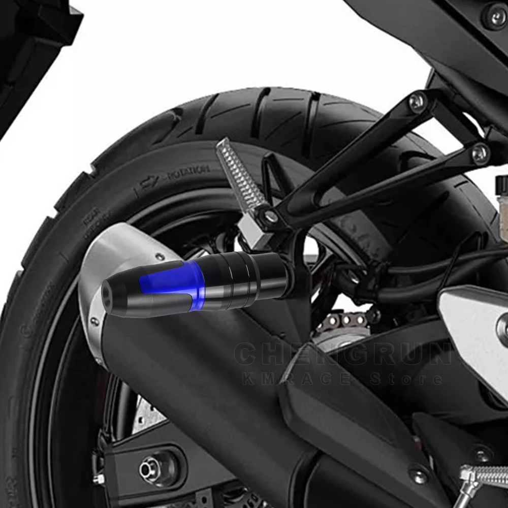 ท่อไอเสียSliderอลูมิเนียมป้องกันFallingสําหรับYamaha MT 03 MT03 อุปกรณ์เสริม 2016-2024 2023 2022 2021 รถจักรยานยนต์Crash Protector