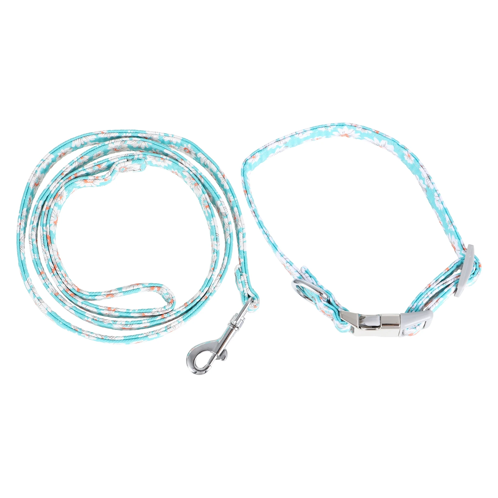 

2pcs Pet Collar Dog Leash Adjustable Reflective Cloth Traction Rope Training Walking Light Weight Comfortable Outdoor Use