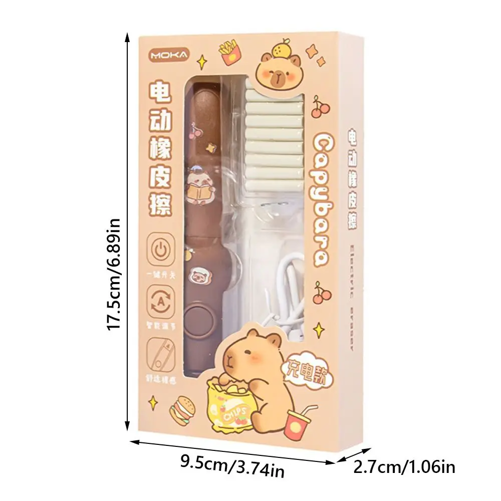 Set di gomme elettriche con design a cartoni animati Alimentate a batteria con gomma da matita con nucleo sostituibile Gomma da cancellare senza detriti Rifornimenti d'arte